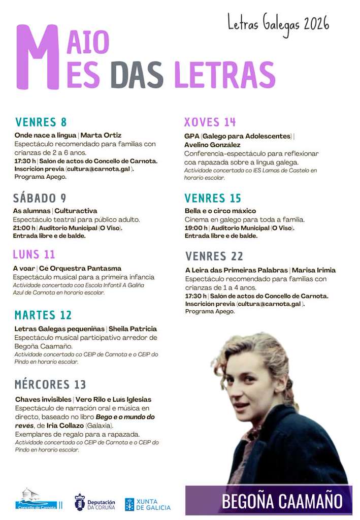 Letras Galegas (2026) en Carnota
