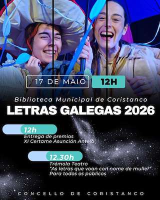 Fechas, información, programa, cartel, imágenes, mapa y ubicación de Letras Galegas  (2026)  en  Coristanco
