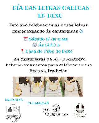 Fechas, información, programa, cartel, imágenes, mapa y ubicación de Letras Galegas de Dexo   en  Oleiros