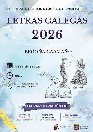 Fechas, información, programa, cartel, imágenes, mapa y ubicación de Letras Galegas de Domaio (2026)  en  Moaña