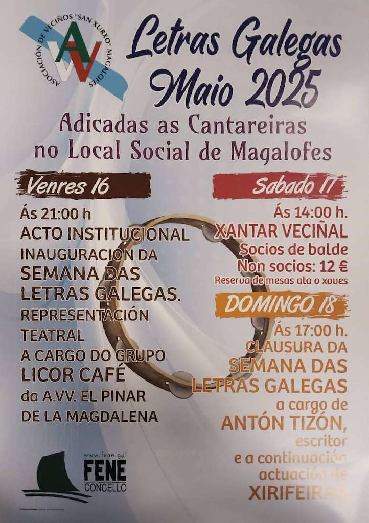 Letras Galegas de Magalofes (2025) en Fene