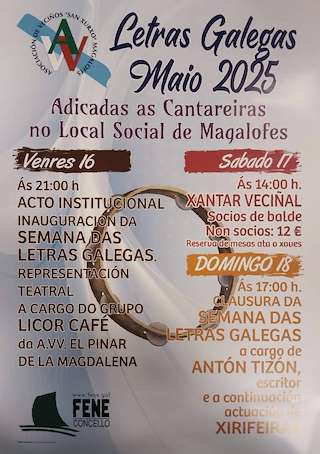 Fechas, información, programa, cartel, imágenes, mapa y ubicación de Letras Galegas de Magalofes  en  Fene