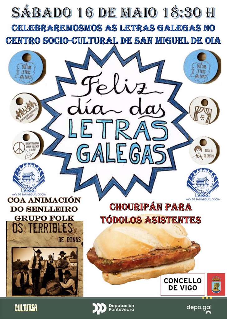 Letras Galegas de San Miguel de Oia (2026) en Vigo