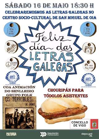 Fechas, información, programa, cartel, imágenes, mapa y ubicación de Letras Galegas de San Miguel de Oia (2026)  en  Vigo