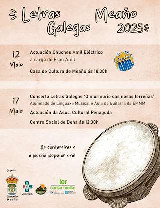 Fechas, información, programa, cartel, imágenes, mapa y ubicación de Letras Galegas  en  Meaño