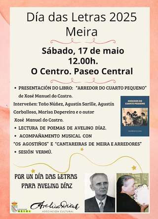 Fechas, información, programa, cartel, imágenes, mapa y ubicación de Letras Galegas  en  Meira