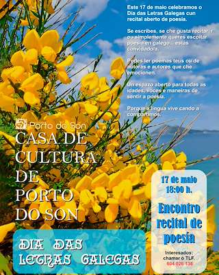 Fechas, información, programa, cartel, imágenes, mapa y ubicación de Letras Galegas (2026)  en  O Porto do Son