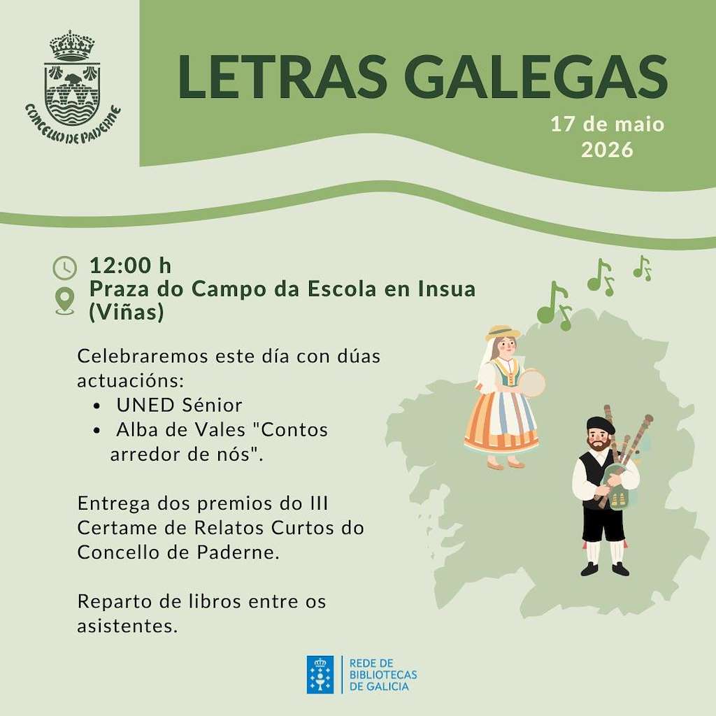 Letras Galegas  (2026) en Paderne