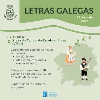 Fechas, información, programa, cartel, imágenes, mapa y ubicación de Letras Galegas  (2026)  en  Paderne