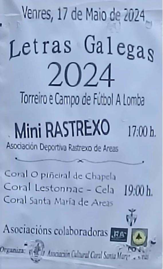 Letras Galegas Rastrexo de Areas  (2024) en Ponteareas