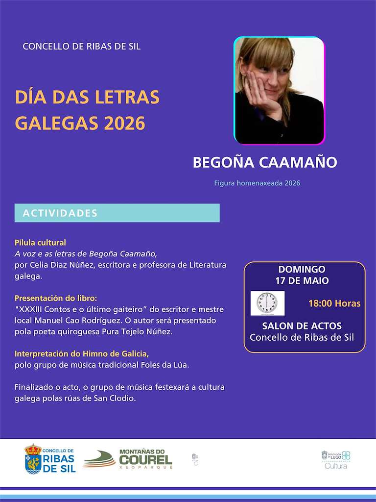 Letras Galegas (2026) en Ribas de Sil