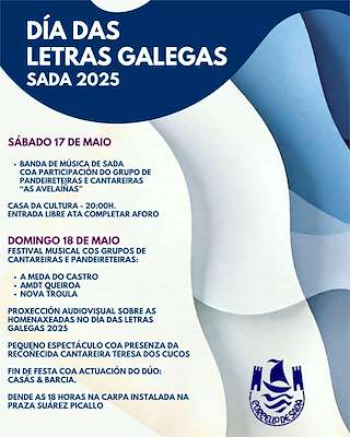 Fechas, información, programa, cartel, imágenes, mapa y ubicación de Letras Galegas  en  Sada