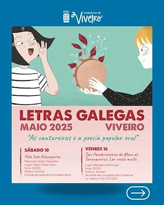 Fechas, información, programa, cartel, imágenes, mapa y ubicación de Letras Galegas  en  Viveiro