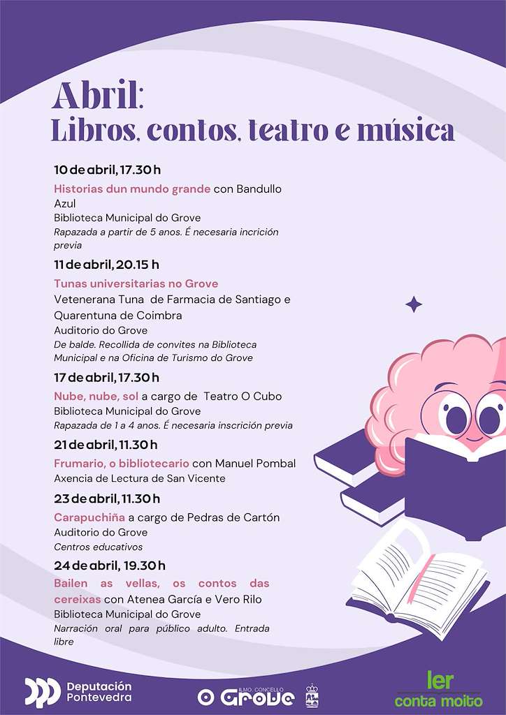 Libros, Contos, Teatro e Música (2026) en O Grove