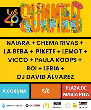 Los 40 Summer Live (2026) en A Coruña