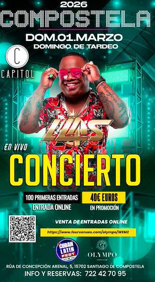 Fechas, información, programa, cartel, imágenes, mapa y ubicación de Los 4 (2026)  en  Santiago de Compostela