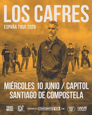 Fechas, información, programa, cartel, imágenes, mapa y ubicación de Los Cafres (2026)  en  Santiago de Compostela