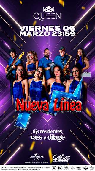 Fechas, información, programa, cartel, imágenes, mapa y ubicación de Love Carnaval con Nueva Línea de la Sala Queen (2026) en Mos