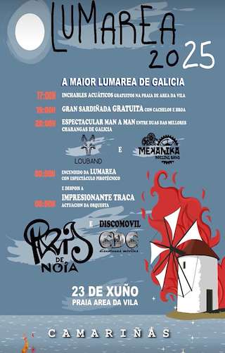 Fechas, información, programa, cartel, imágenes, mapa y ubicación de Lumarea de San Xoán  en  Camariñas