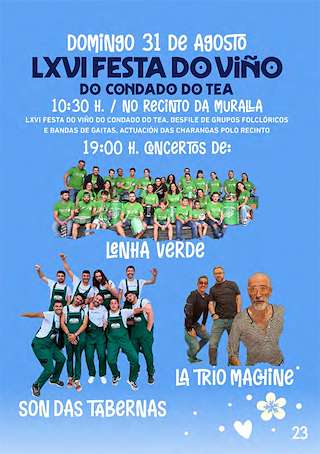 LXVII Festa do Viño do Condado de Tea (2026) en Salvaterra do Miño