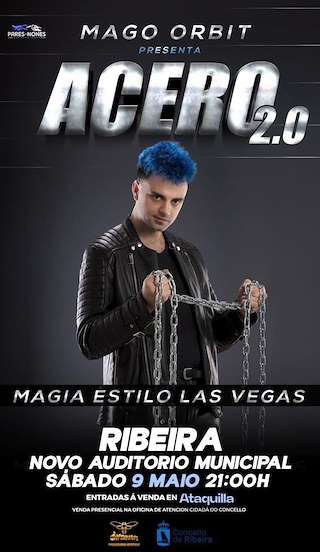 Fechas, información, programa, cartel, imágenes, mapa y ubicación de Mago Orbit - Acero 2.0  (2026)  en  Ribeira