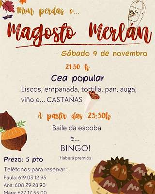 Magosto de Merlán en Palas de Rei