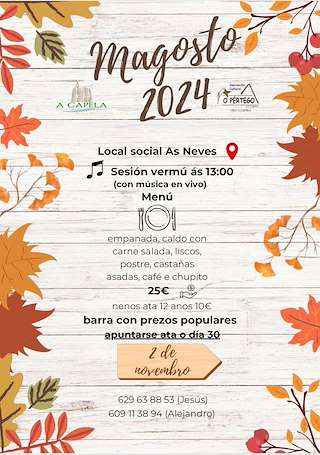 Fechas, información, programa, cartel, imágenes, mapa y ubicación de Magosto  (2025)  en  A Capela