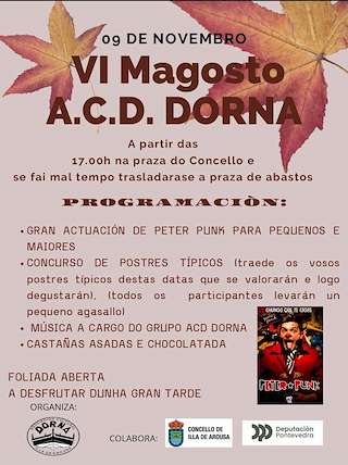 Fechas, información, programa, cartel, imágenes, mapa y ubicación de VI Magosto  en  A Illa de Arousa