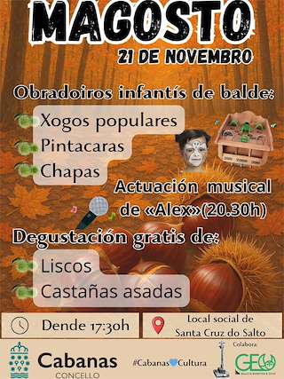 Fechas, información, programa, cartel, imágenes, mapa y ubicación de Magosto  (2025)  en  Cabanas