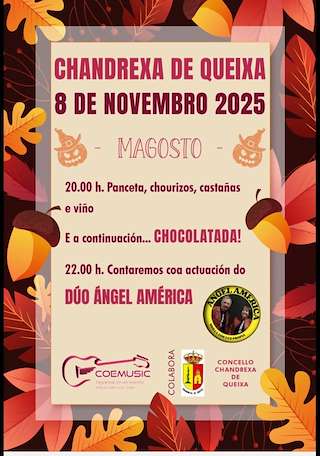 Fechas, información, programa, cartel, imágenes, mapa y ubicación de Magosto (2025) en Chandrexa de Queixa