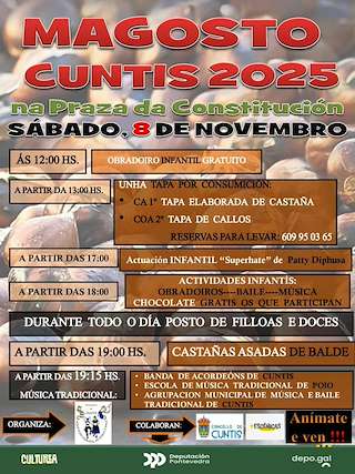 Fechas, información, programa, cartel, imágenes, mapa y ubicación de Magosto (2025) en Cuntis