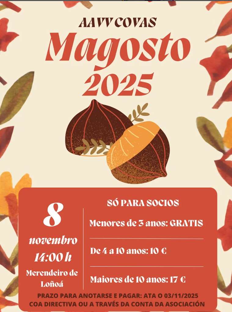 Magosto da AAVV Covas (2025) en O Pereiro de Aguiar