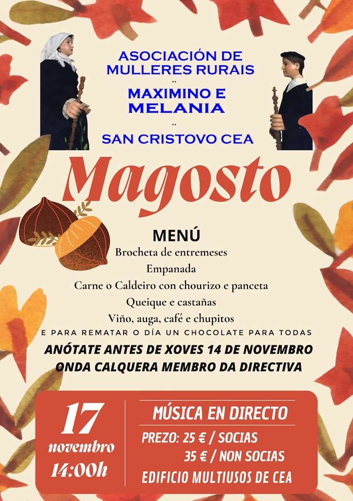 Magosto da Asociación de Mulleres Rurais Maximino e Melania en San Cristovo de Cea