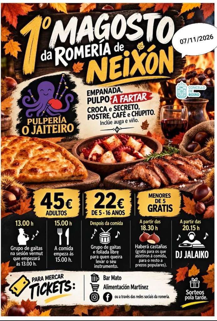 I Magosto da Romería de Neixón (2026) en Boiro