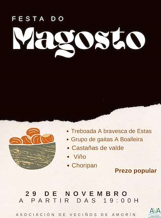 Fechas, información, programa, cartel, imágenes, mapa y ubicación de Magosto de Amorín (2025)  en  Tomiño