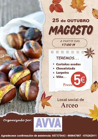 Fechas, información, programa, cartel, imágenes, mapa y ubicación de Magosto de Arceo (2025)  en  Boimorto