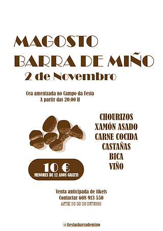 Fechas, información, programa, cartel, imágenes, mapa y ubicación de Magosto de Barra de Miño (2025)  en  Coles