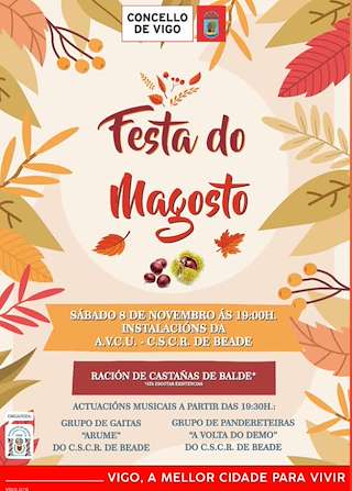 Fechas, información, programa, cartel, imágenes, mapa y ubicación de Magosto de Beade (2025) en Vigo