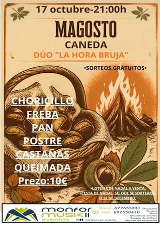 Fechas, información, programa, cartel, imágenes, mapa y ubicación de Magosto de Caneda (2026)  en  Monforte de Lemos