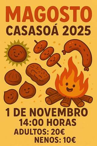 Fechas, información, programa, cartel, imágenes, mapa y ubicación de Magosto de Casasoá (2025)  en  Xunqueira de Ambía