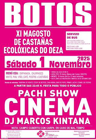 Fechas, información, programa, cartel, imágenes, mapa y ubicación de XI Magosto de Castañas Ecolóxicas do Deza (2025)  en  Lalín