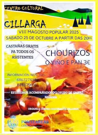 Fechas, información, programa, cartel, imágenes, mapa y ubicación de Magosto de Cillarga (2025)  en  Ponteareas