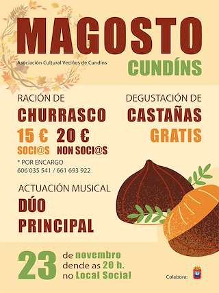 Fechas, información, programa, cartel, imágenes, mapa y ubicación de Magosto de Cundíns (2025)  en  Cabana de Bergantiños