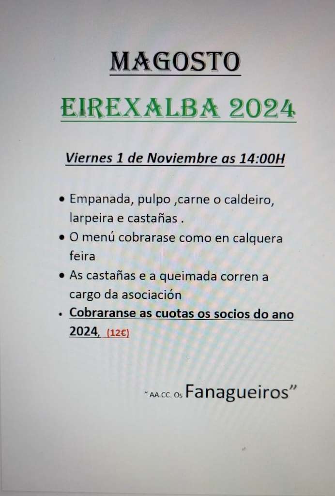 Magosto de Eirexalba en O Incio