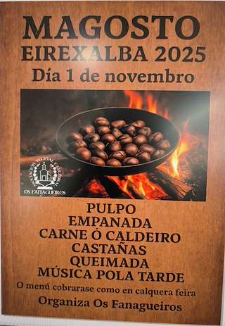 Fechas, información, programa, cartel, imágenes, mapa y ubicación de Magosto de Eirexalba (2025)  en  O Incio