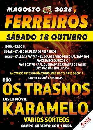 Fechas, información, programa, cartel, imágenes, mapa y ubicación de Magosto de Ferreirós (2025)  en  Vila de Cruces