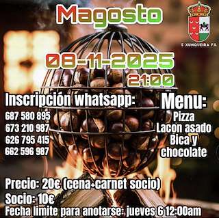 Fechas, información, programa, cartel, imágenes, mapa y ubicación de Magosto de Fútbol Sala 5 Xunqueira (2025) en Xunqueira de Ambía