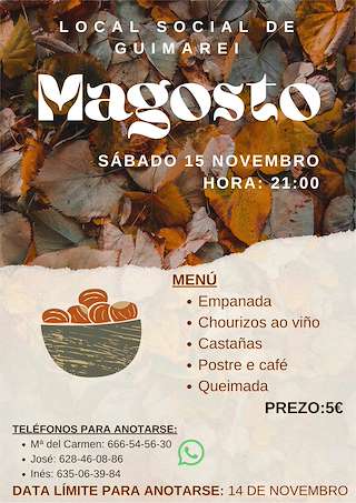 Fechas, información, programa, cartel, imágenes, mapa y ubicación de Magosto de Guimarei  (2025)  en  A Estrada