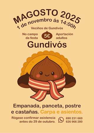 Fechas, información, programa, cartel, imágenes, mapa y ubicación de Magosto de Gundivós (2025)  en  Sober
