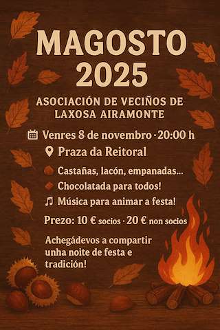 Fechas, información, programa, cartel, imágenes, mapa y ubicación de Magosto de Laxosa  en  O Corgo